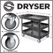 Dryser Utility Cart with Wheels, 46" x 25" Heavy Duty 550 lb. Capacity with Shelves - 3 Tier Rolling Cart with Two 5" Swivel Casters for Warehouse, Garage, Cleaning